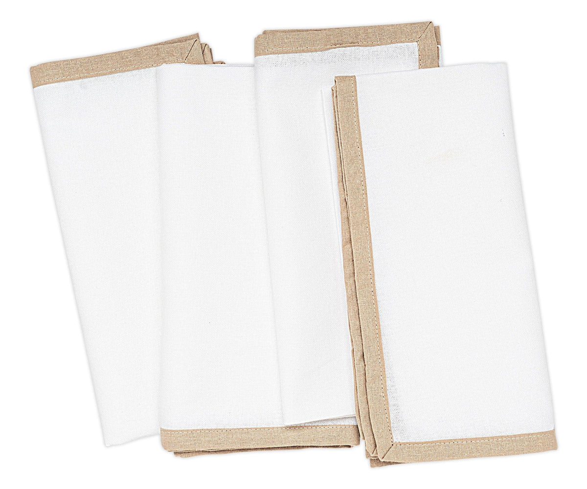 Beige Border Napkins Set of 4