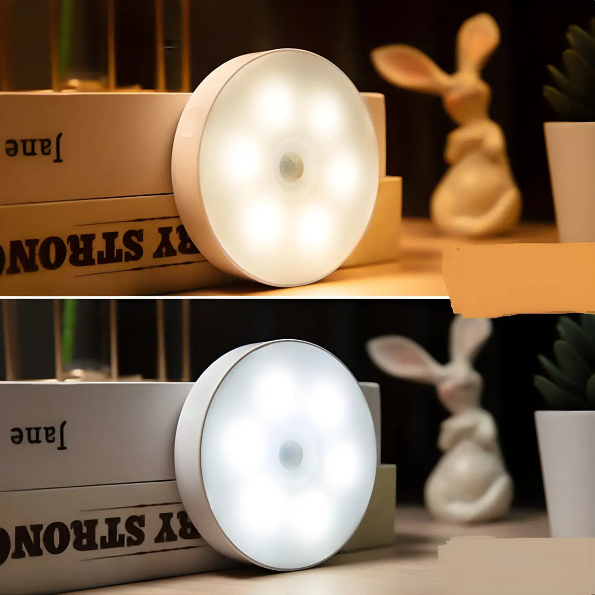 PIR Motion Sensor LED Night Lamp, USB Rechargeable