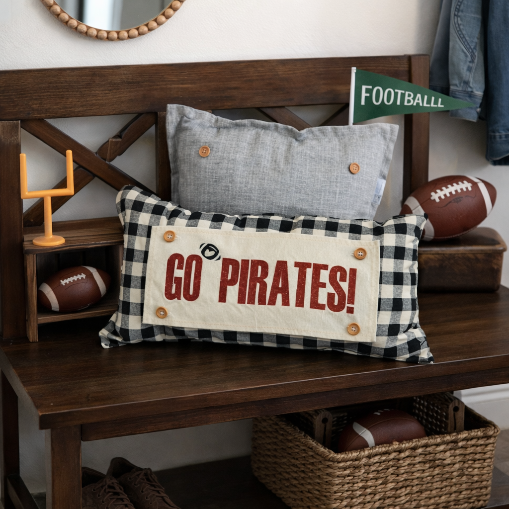 PILLOW ONLY (with fluffy insert): Buffalo Check Gingham: RECTANGLE BUFFALO CHECK PILLOW (with insert)