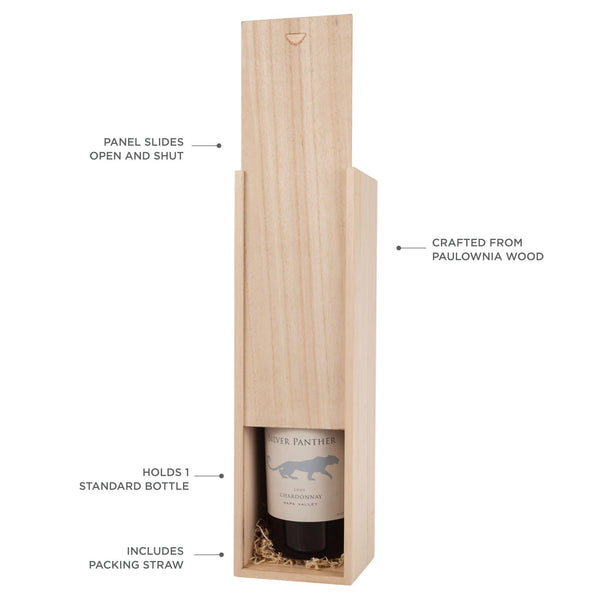1-Bottle Wood Wine Box