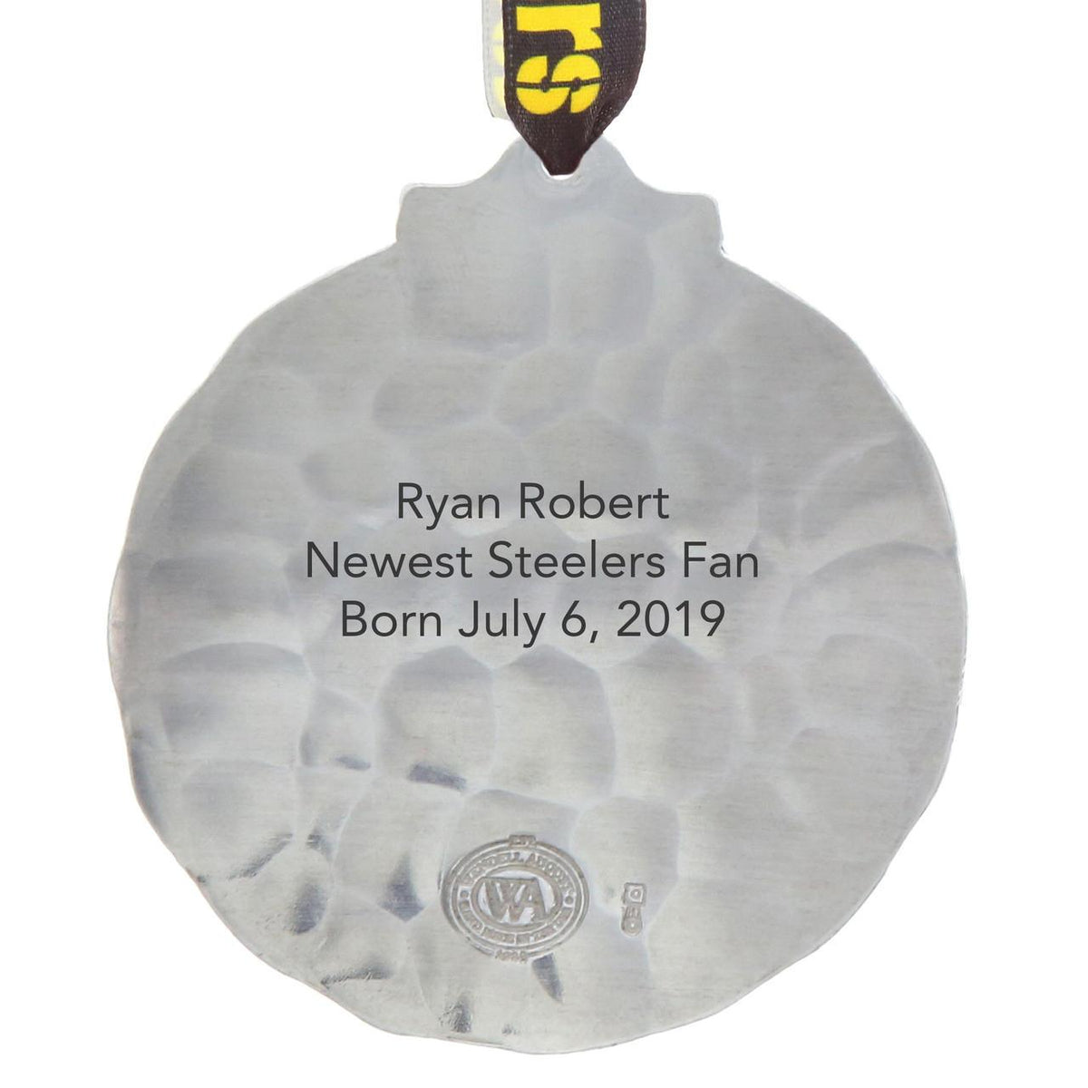Pittsburgh Steelers Classic Round Ornament (Aluminum)