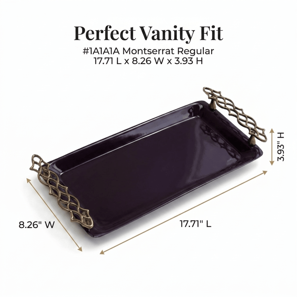Vanity Tray – Elegant Haven, Aluminum