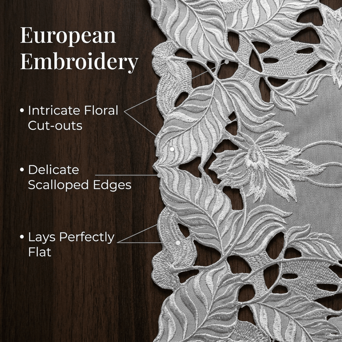 Gray Table Runner – Corda Collection, 14x108 Inch