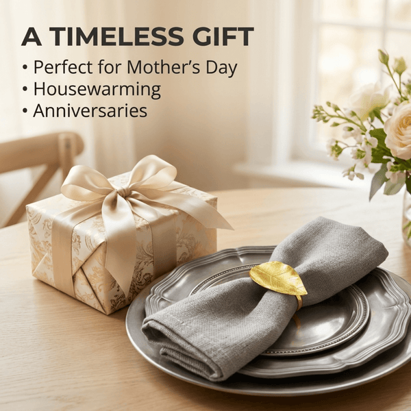 Gold Leaf Napkin Rings – Leaf Harmony
