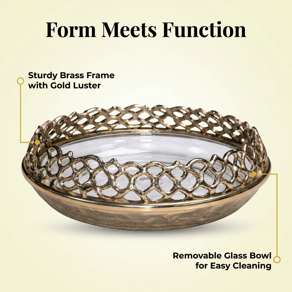 Soap Dish – Elegant Haven, Brass & Glass