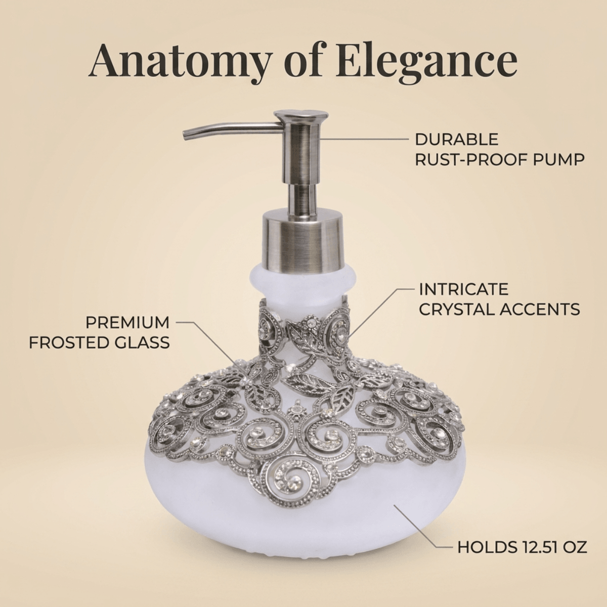 Soap Dispenser – Millicent, 12.5 oz