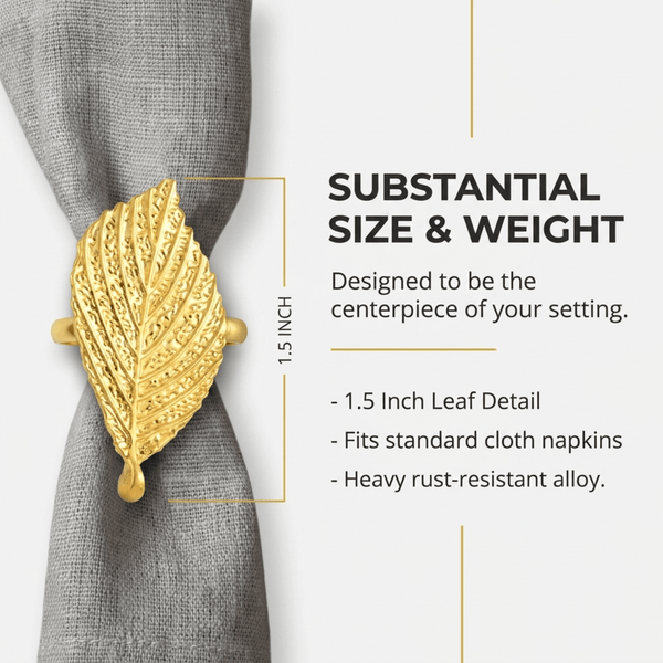 Gold Leaf Napkin Rings – Golden Leaf