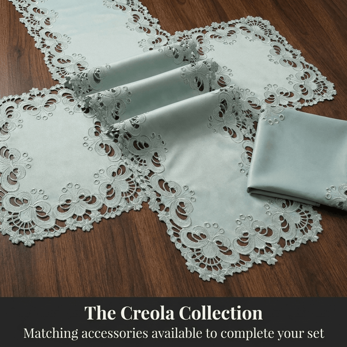 Gray Table Runner – Creola Collection, 14x108 Inch