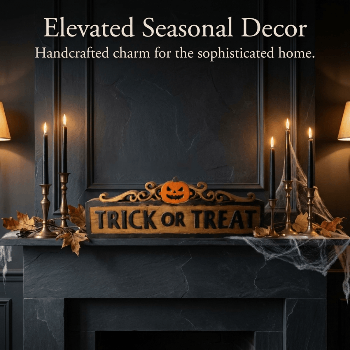 Wooden Halloween Sign – Trick Or Treat, Acacia