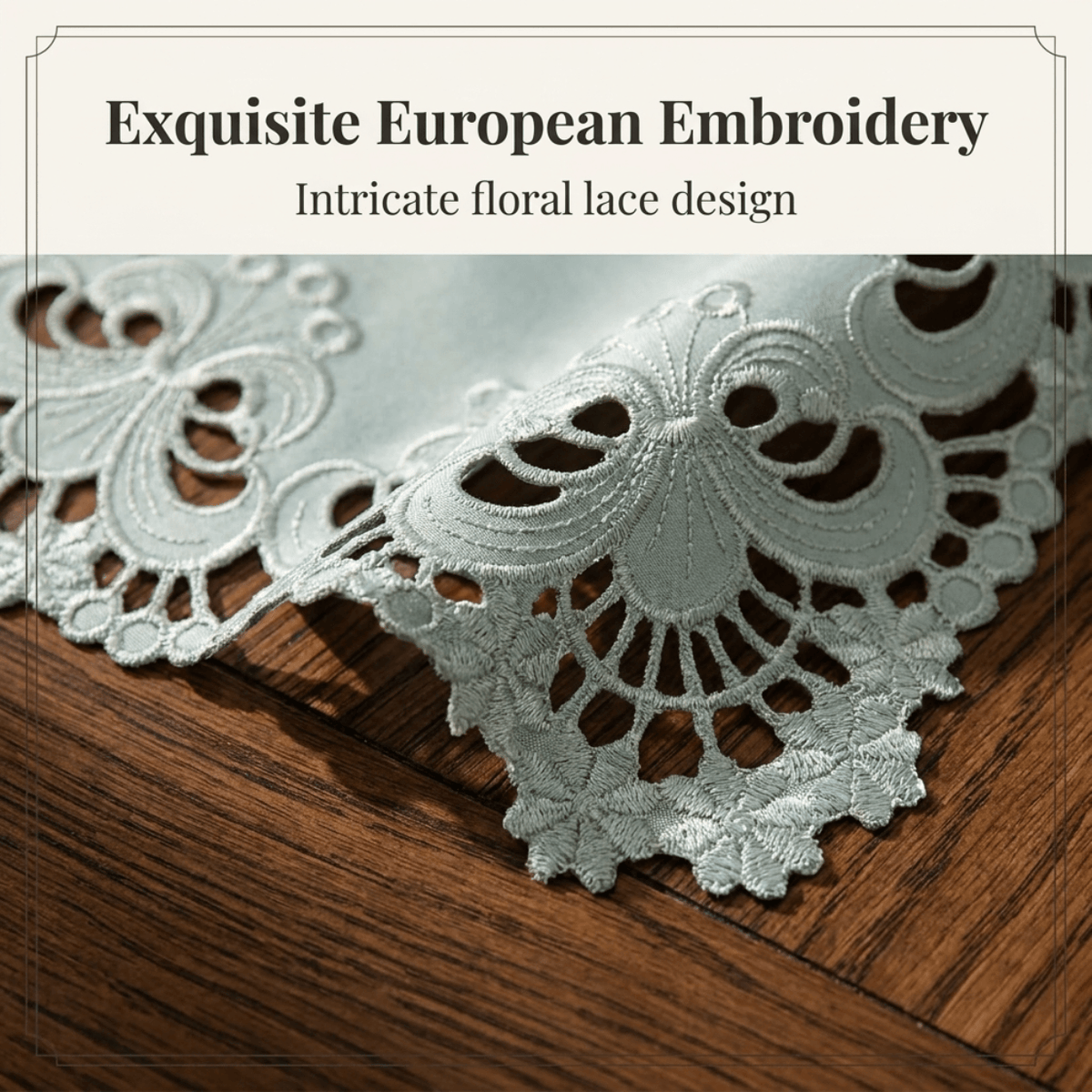 Gray Table Runner – Creola Collection, 14x108 Inch