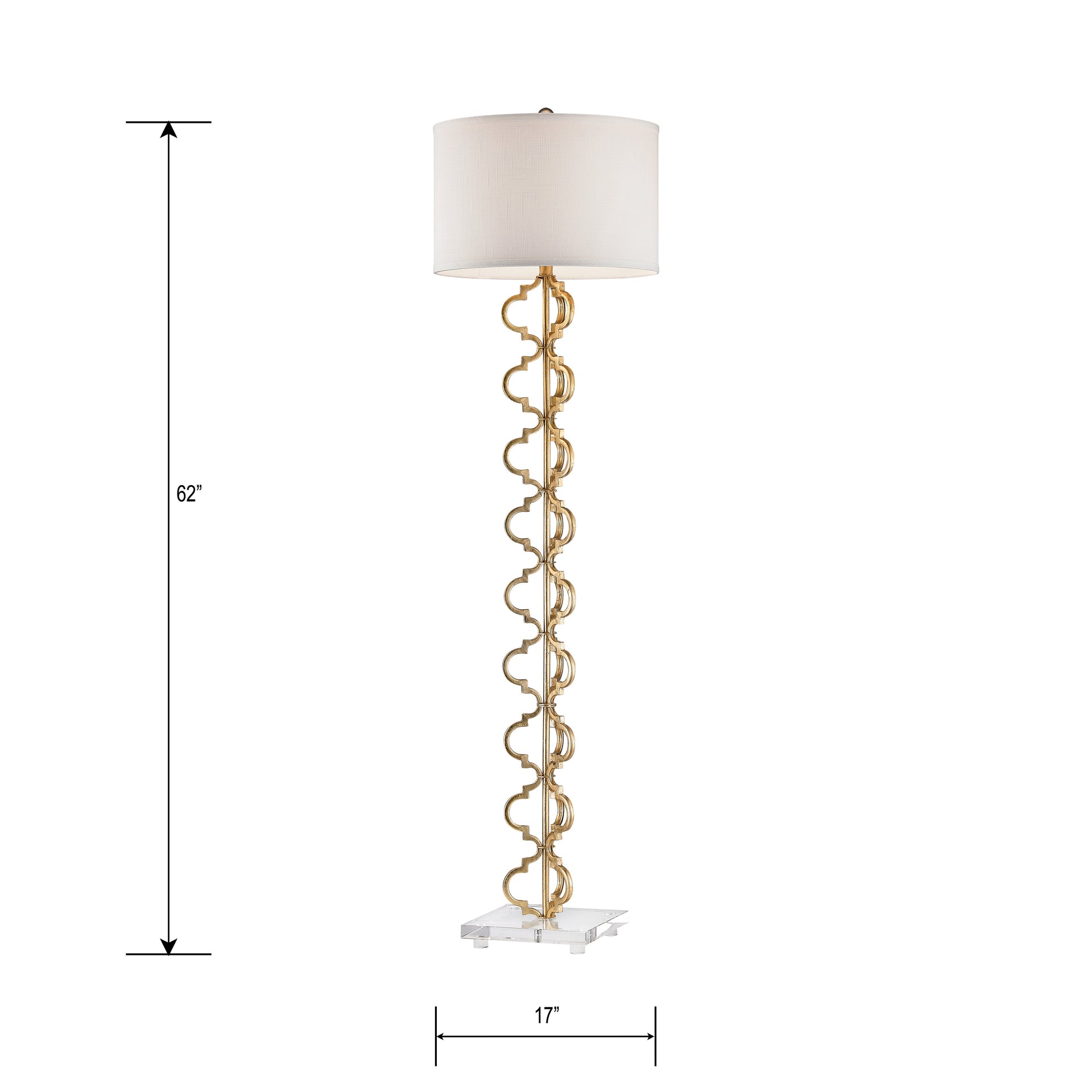 Castile 62'' High 1-Light Floor Lamp - Painted Gold
