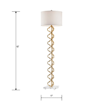 Castile 62'' High 1-Light Floor Lamp - Painted Gold