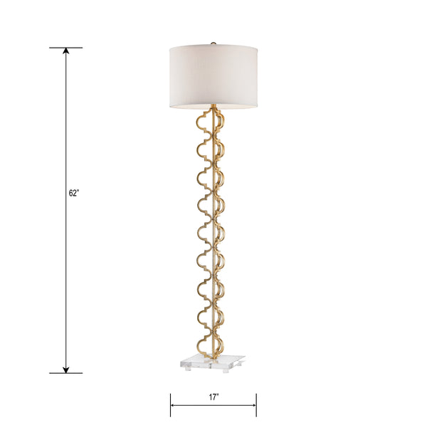 Castile 62'' High 1-Light Floor Lamp - Painted Gold