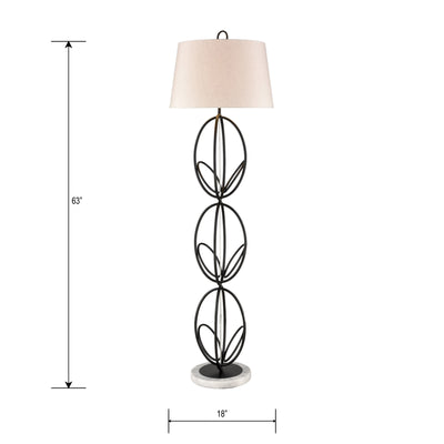 Morely 63'' High 1-Light Floor Lamp - Matte Black