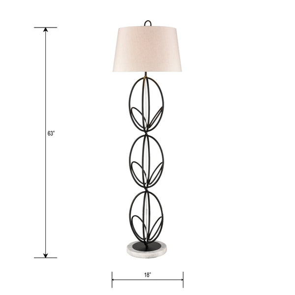 Morely 63'' High 1-Light Floor Lamp - Matte Black