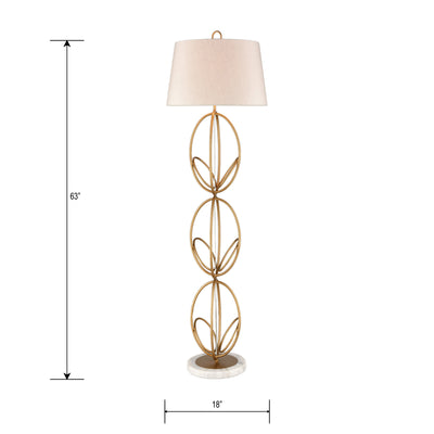 Morely 63'' High 1-Light Floor Lamp - Painted Gold