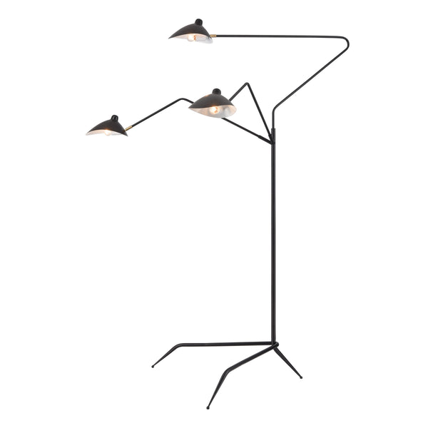 Risley 81.5'' High 3-Light Floor Lamp - Matte Black