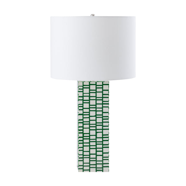 Etten 27'' High 1-Light Table Lamp - Green