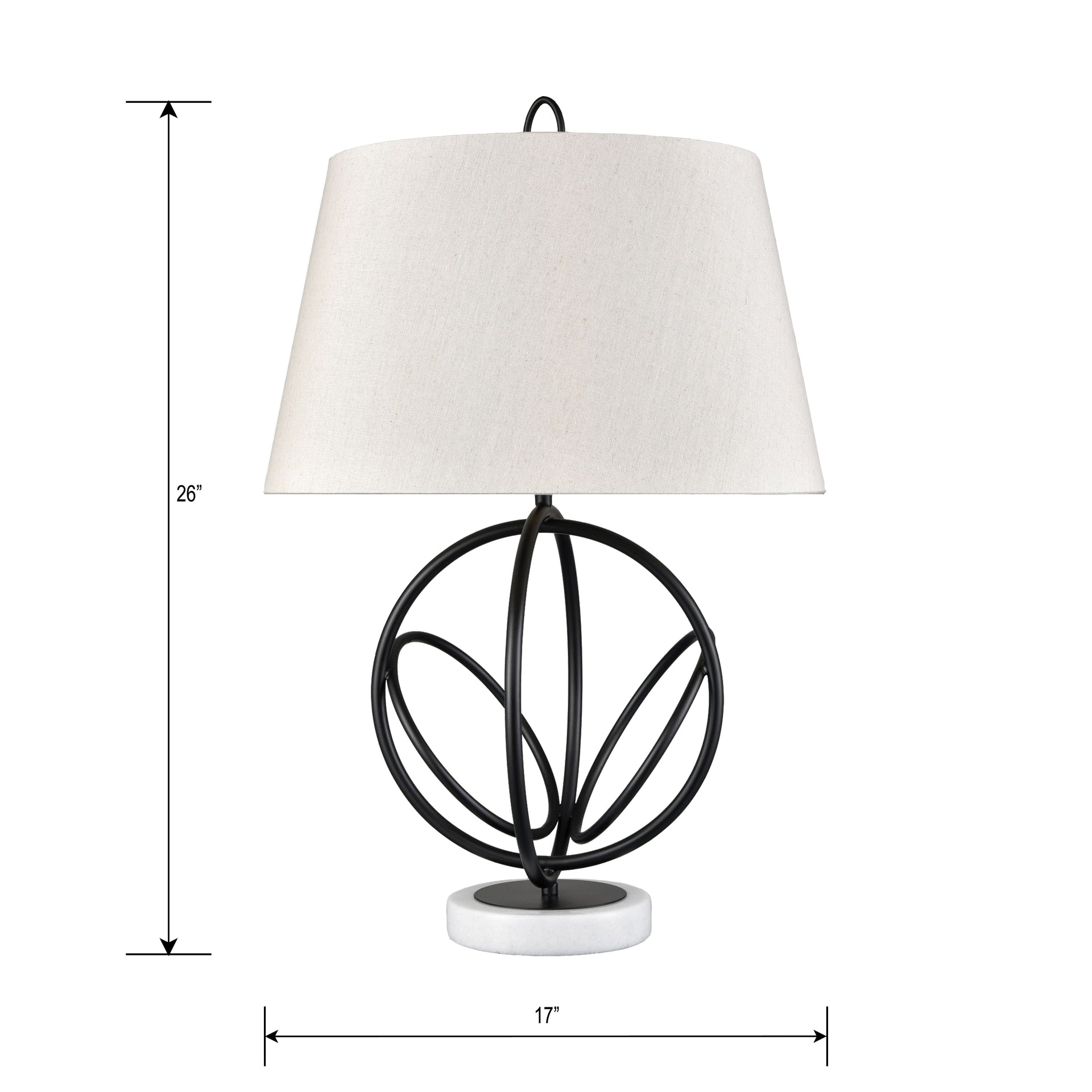 Morely 26'' High 1-Light Table Lamp - Matte Black