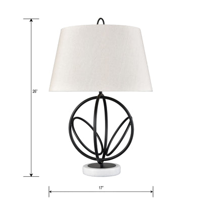 Morely 26'' High 1-Light Table Lamp - Matte Black