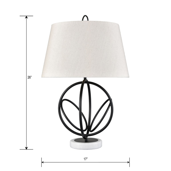 Morely 26'' High 1-Light Table Lamp - Matte Black