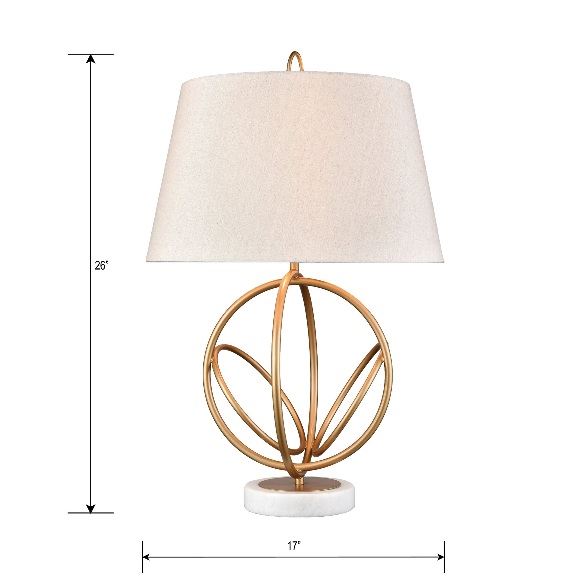 Morely 26'' High 1-Light Table Lamp - Painted Gold