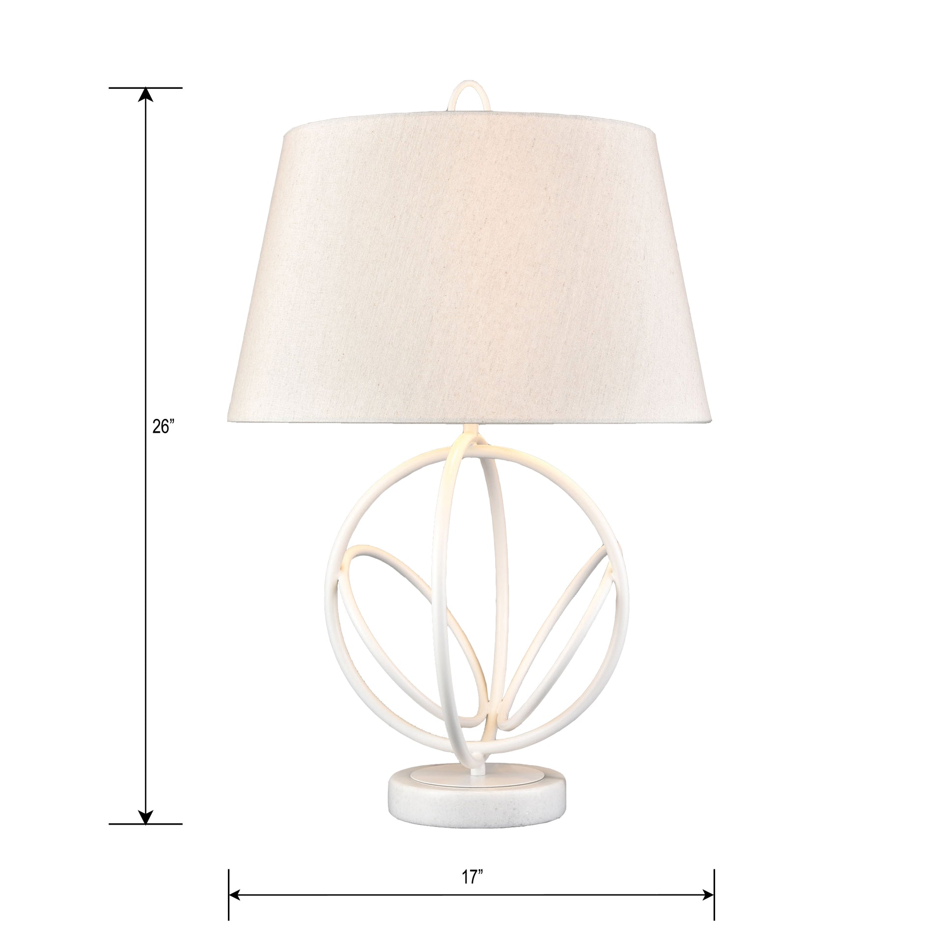 Morely 26'' High 1-Light Table Lamp - Matte White