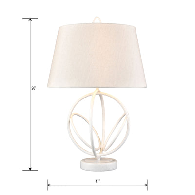 Morely 26'' High 1-Light Table Lamp - Matte White