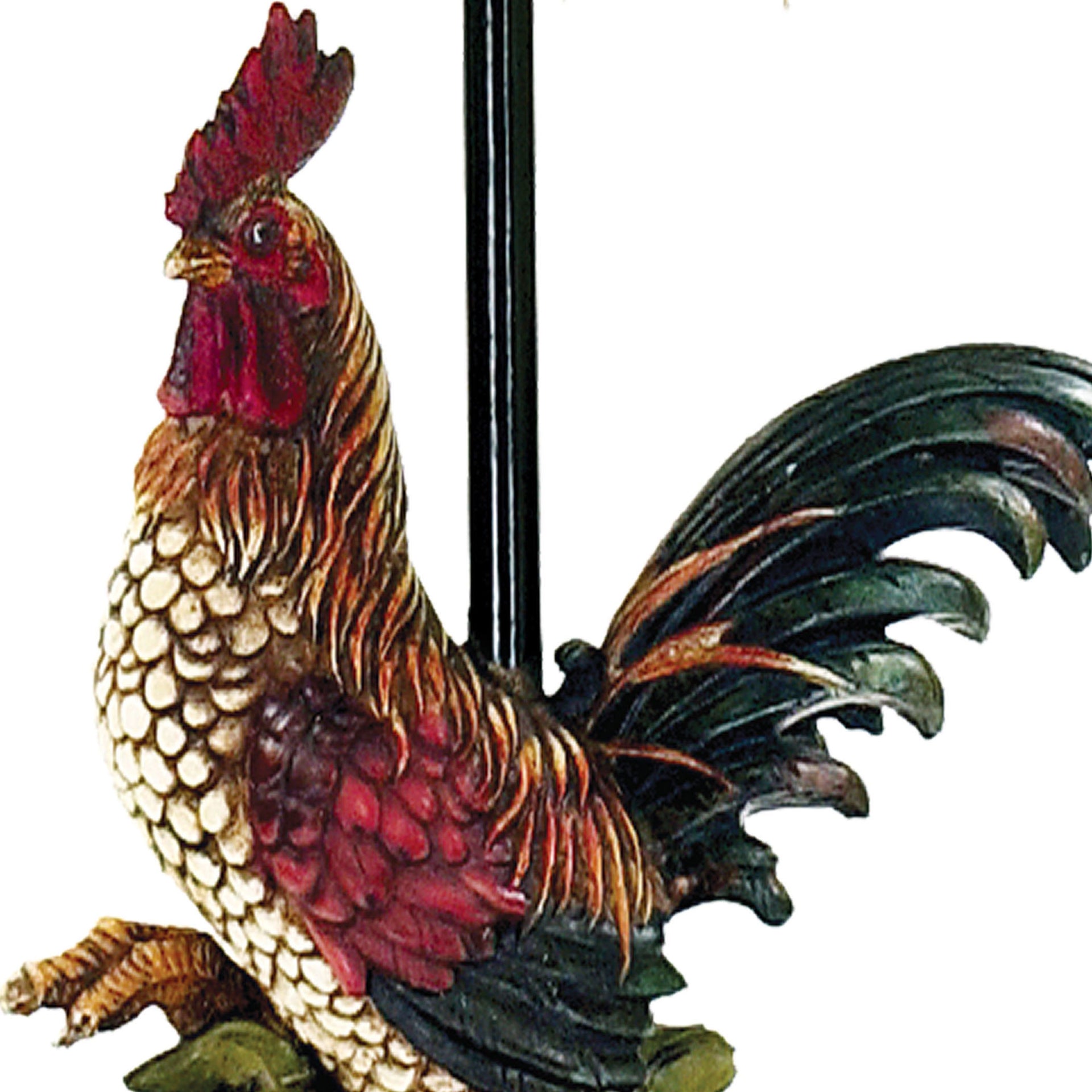 Petite Rooster 19'' High 1-Light Table Lamp - Multicolor