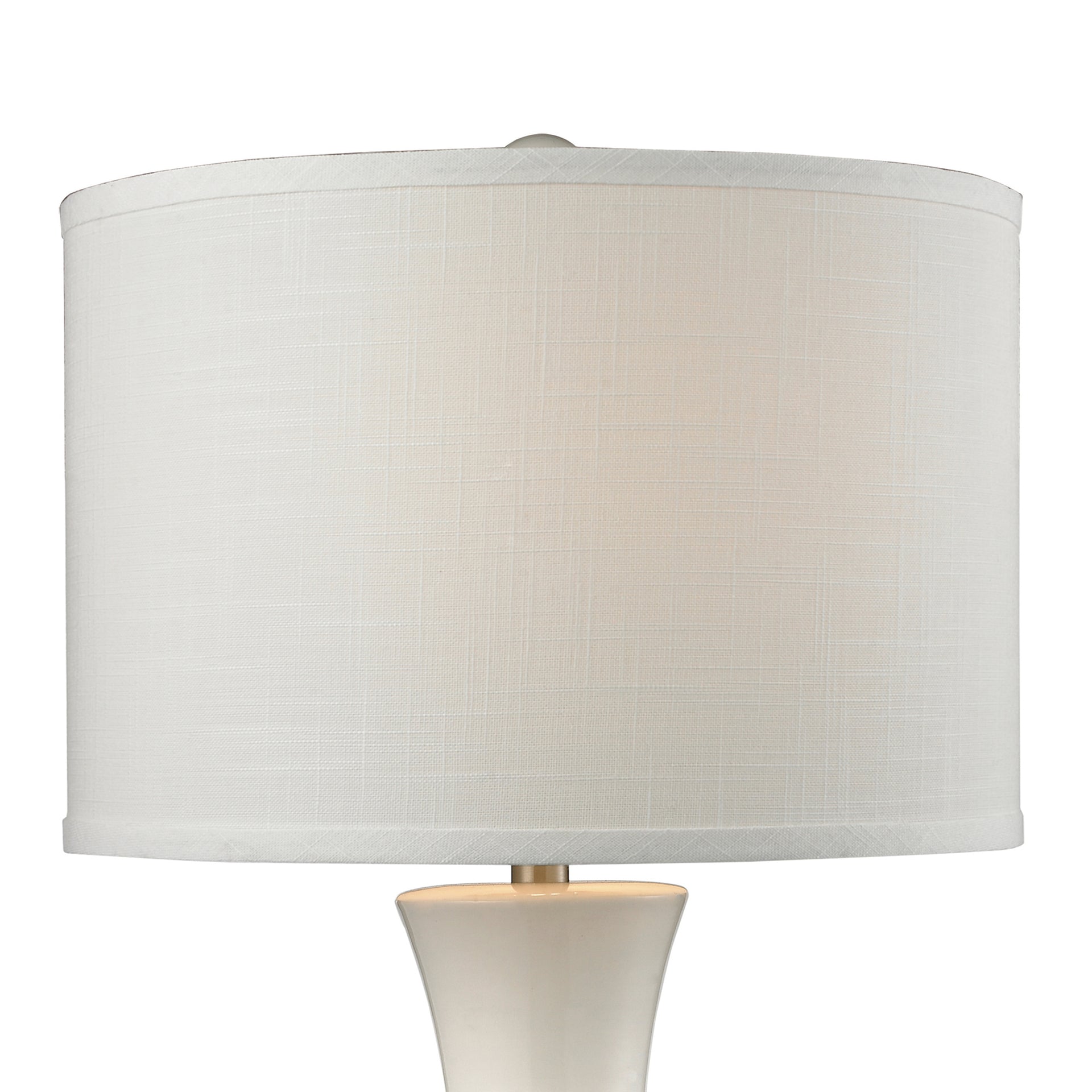 White Ceramic 28'' High 1-Light Table Lamp - Gloss White