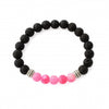 Frosted Pink Agate Aromatherapy Bracelet