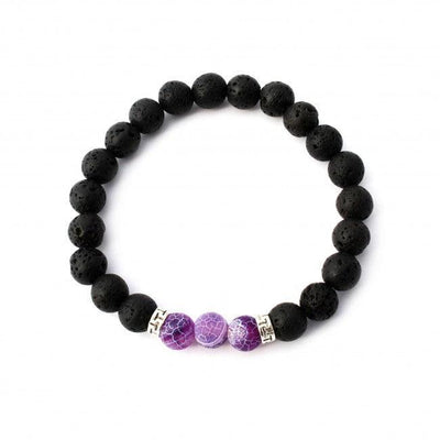 Frosted Purple Agate Aromatherapy Bracelet