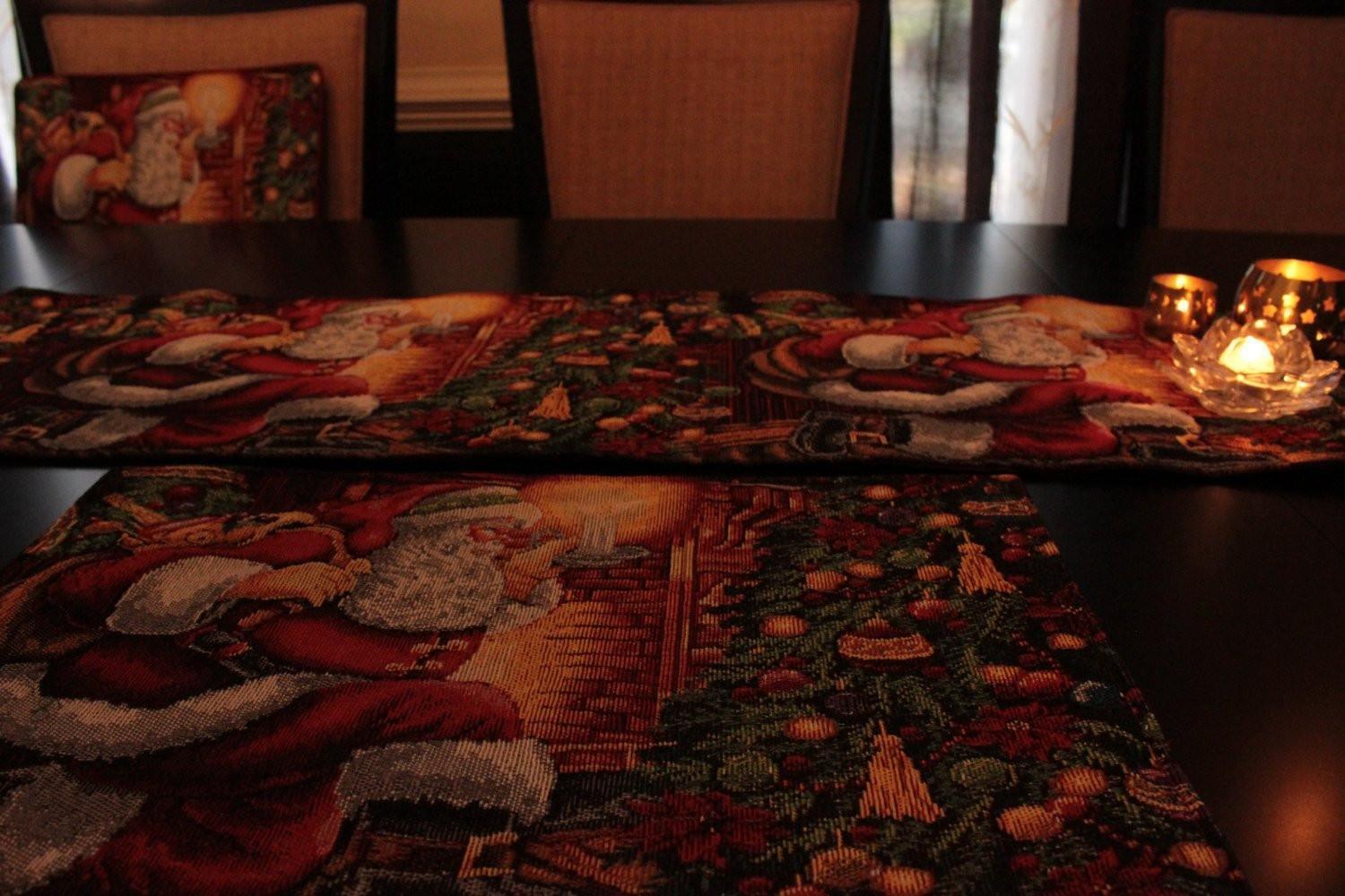 Tache Festive Down the Chimney Woven Tapestry Placemat