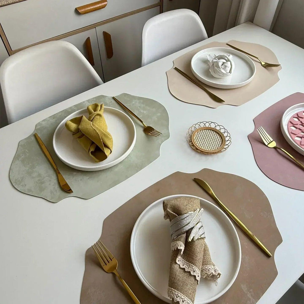 Placemats - Double-sided PU Leather Oval