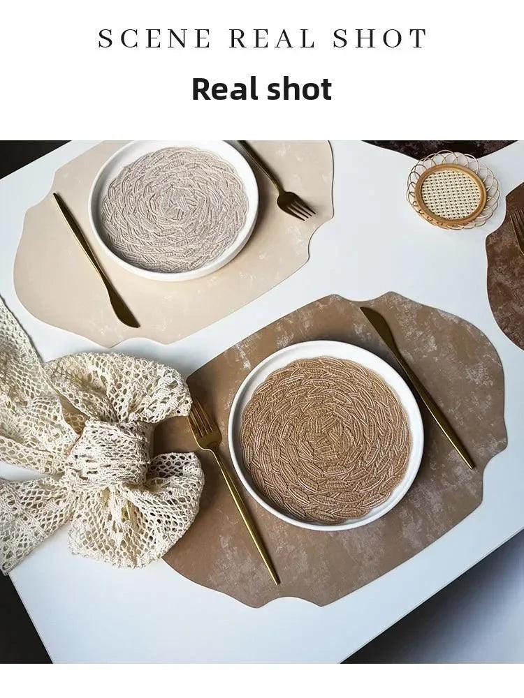 Placemats - Double-sided PU Leather Oval