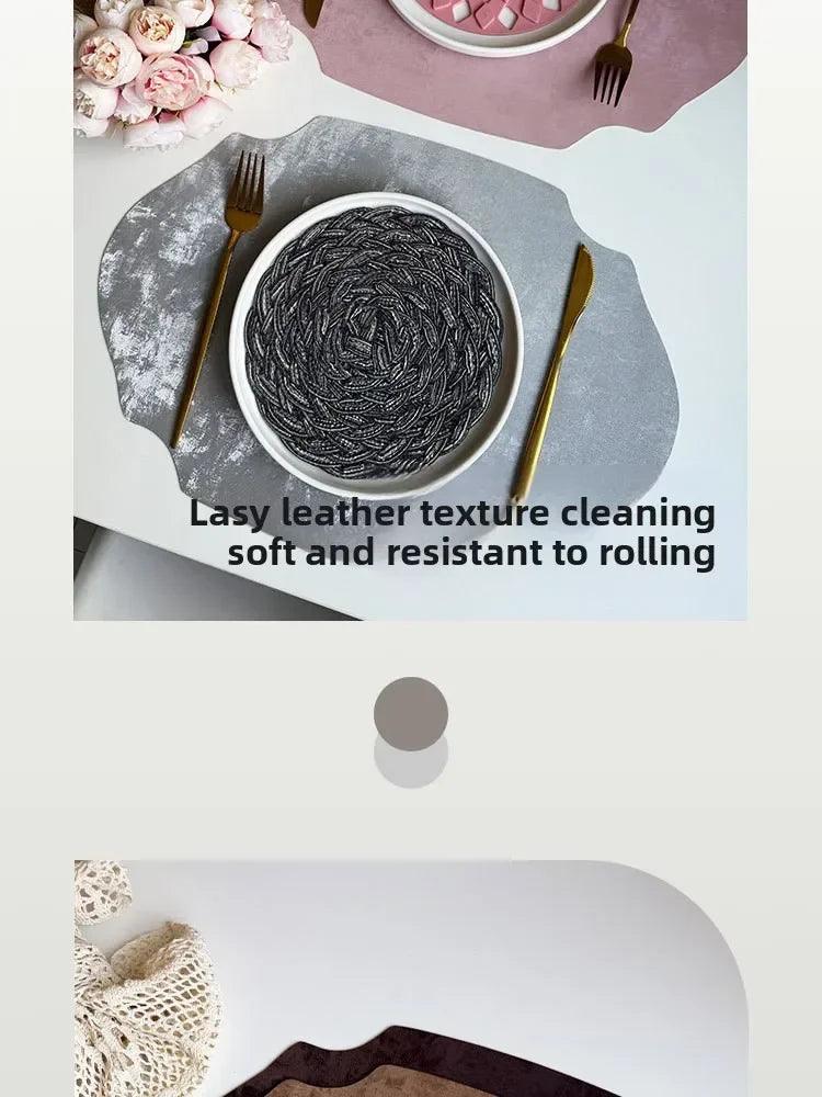 Placemats - Double-sided PU Leather Oval