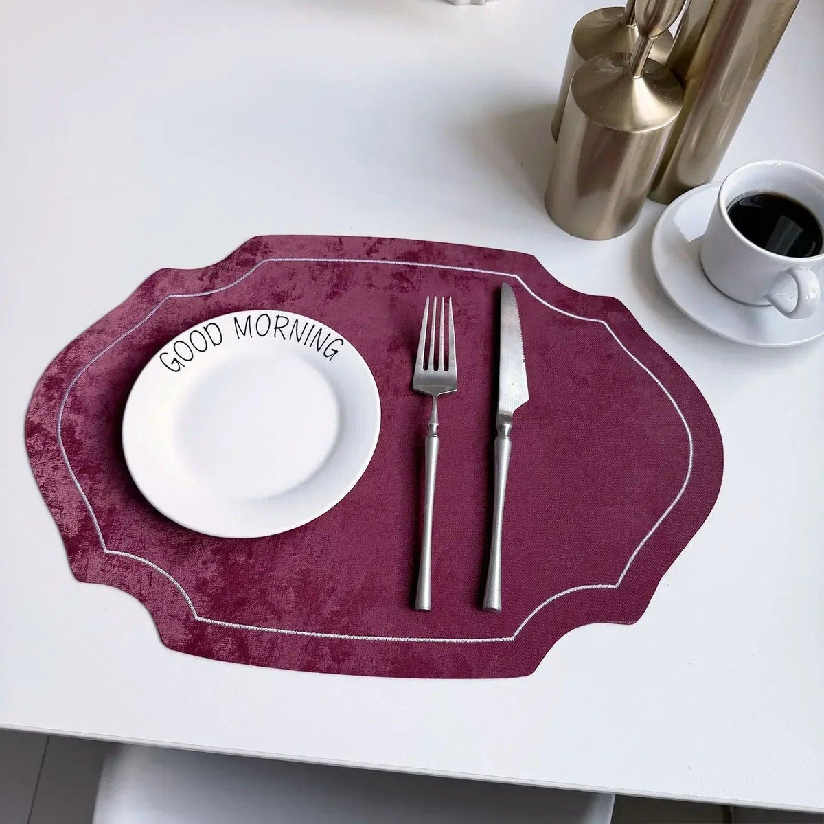 Placemats - Double-sided PU Leather Oval