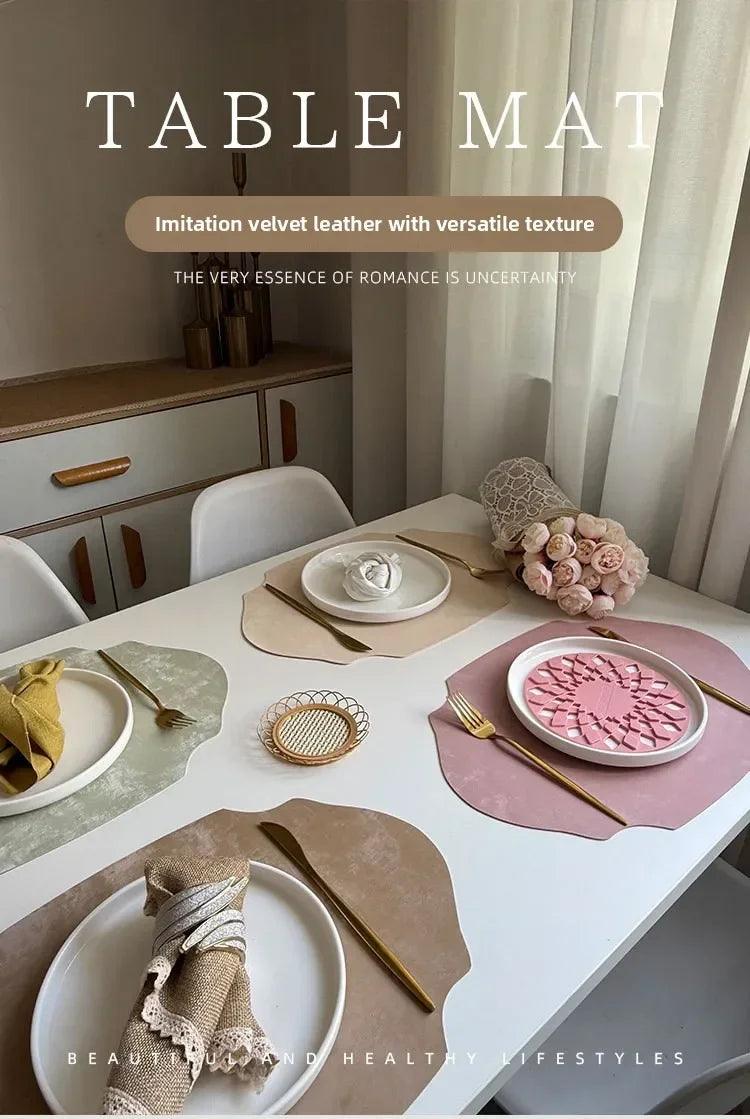 Placemats - Double-sided PU Leather Oval