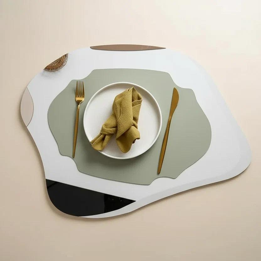 Placemats - Double-sided PU Leather Oval