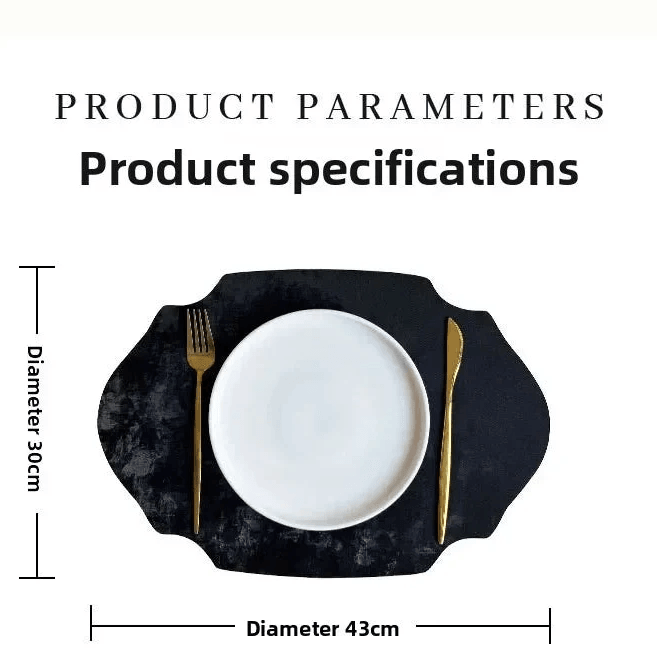 Placemats - Double-sided PU Leather Oval