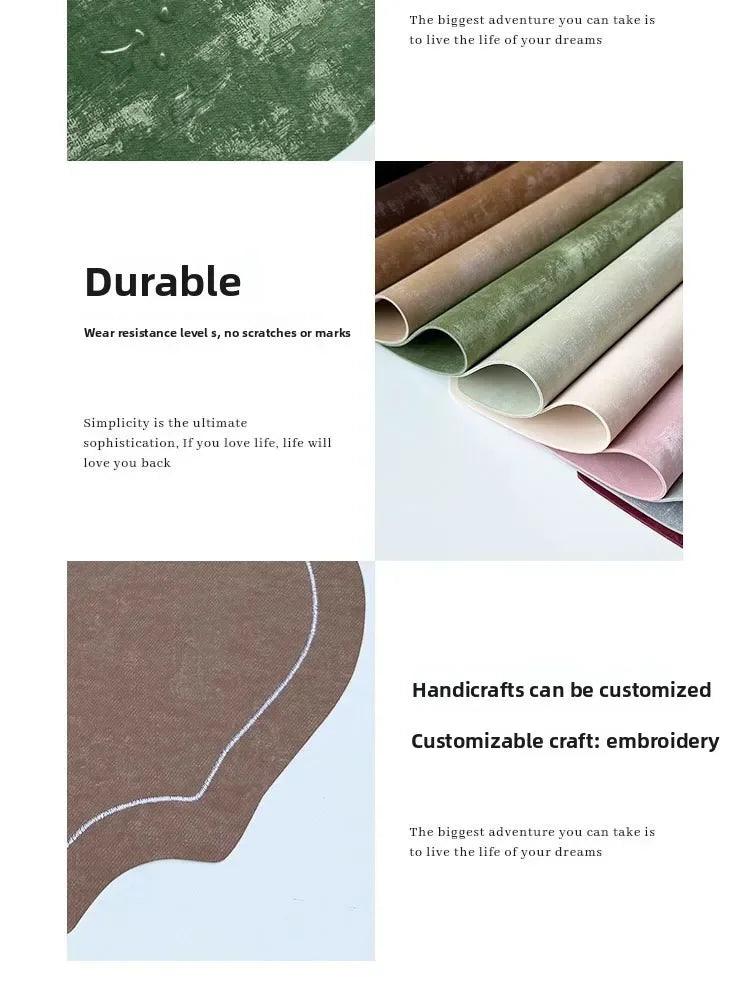 Placemats - Double-sided PU Leather Oval