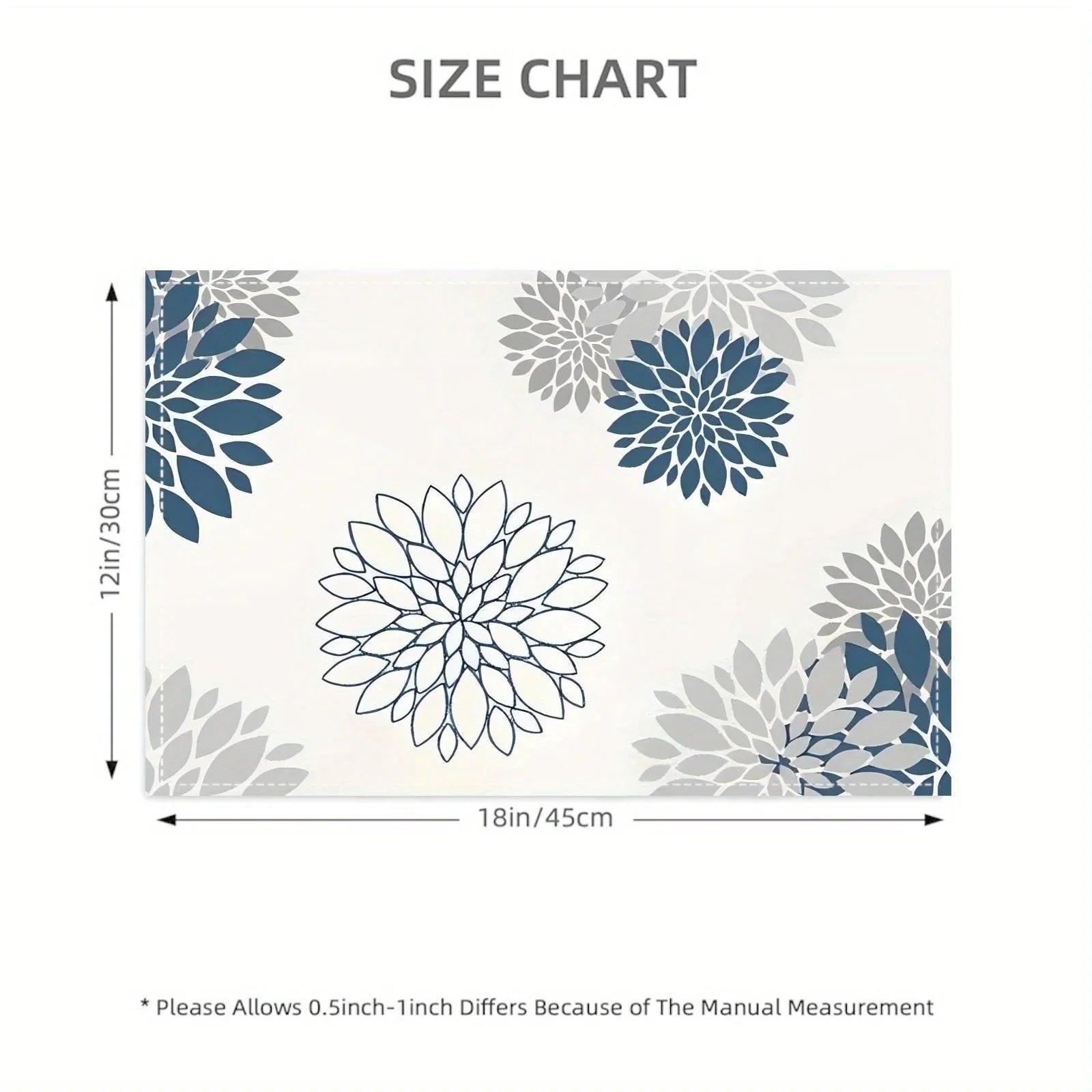 Placemats - Floral Linen 12x18 Inch