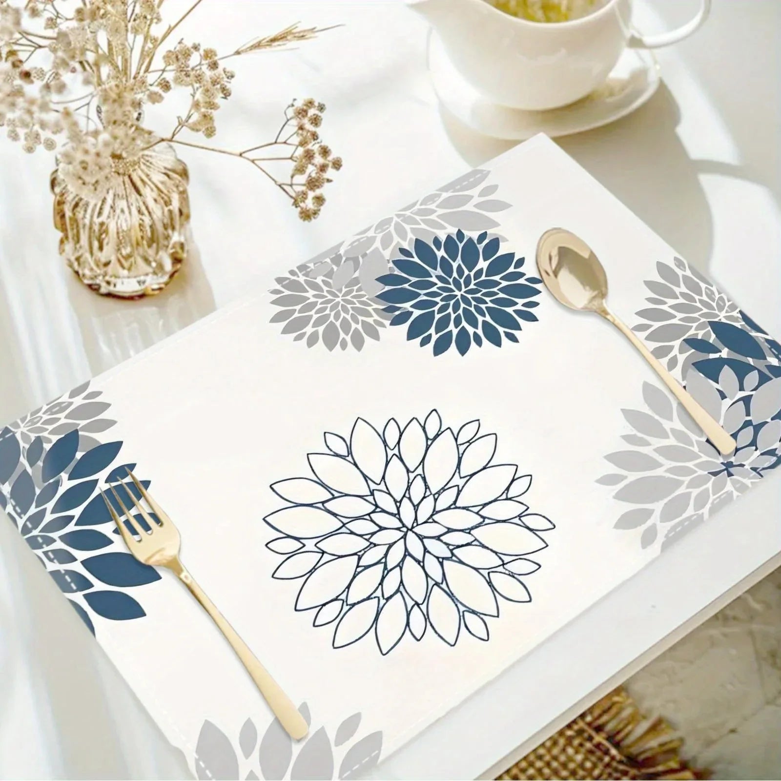 Placemats - Floral Linen 12x18 Inch