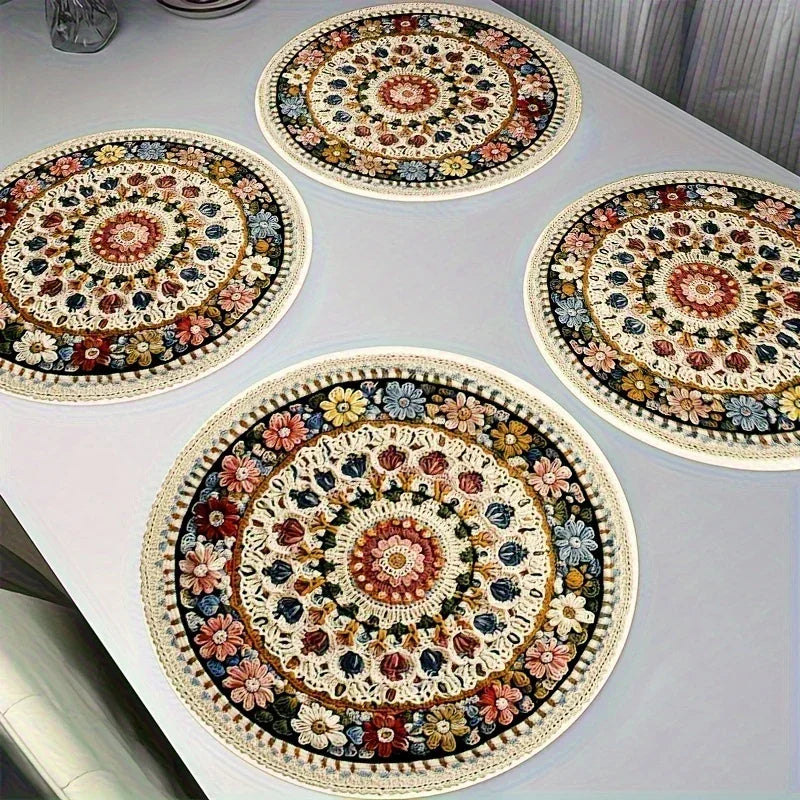 Placemats - Woven Wood Round