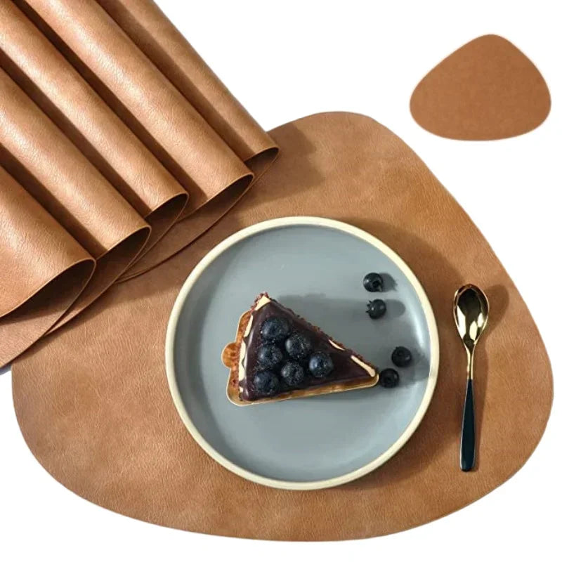 Placemats - Wrinkle Free Faux Leather Nordic