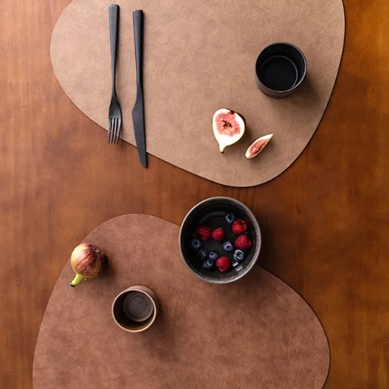 Placemats - Wrinkle Free Faux Leather Nordic