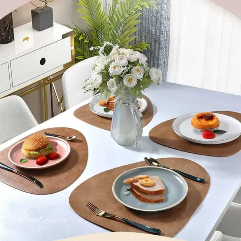 Placemats - Wrinkle Free Faux Leather Nordic