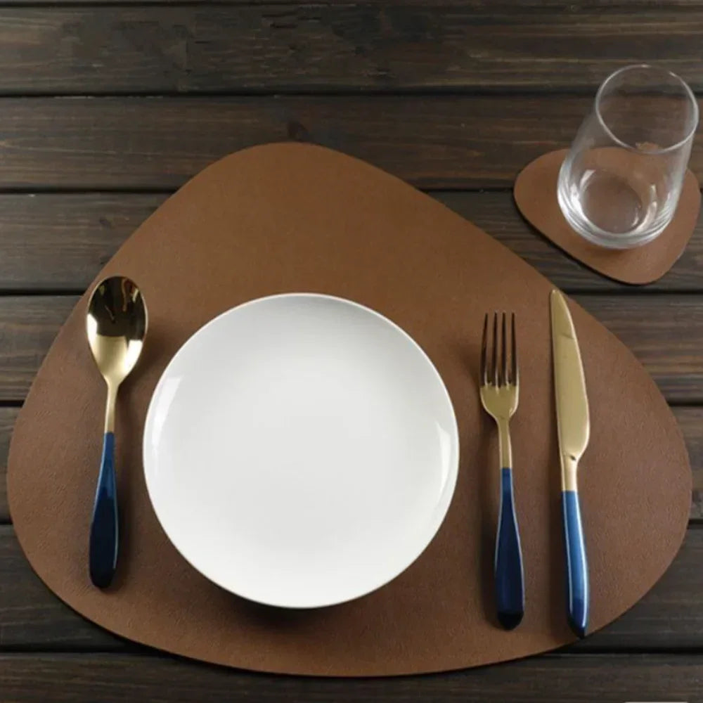 Placemats - Wrinkle Free Faux Leather Nordic