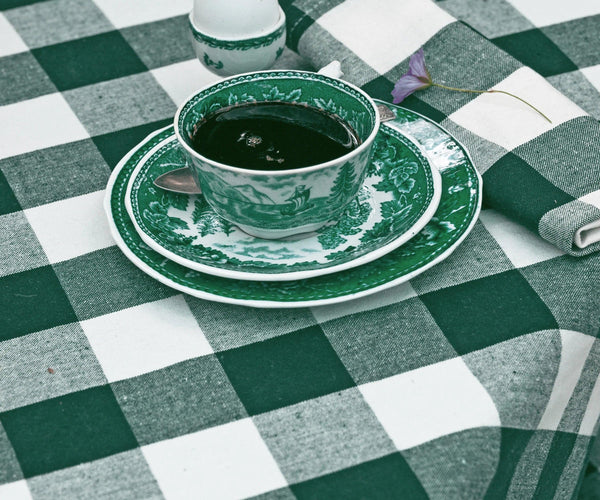 Green Checkered Tablecloth