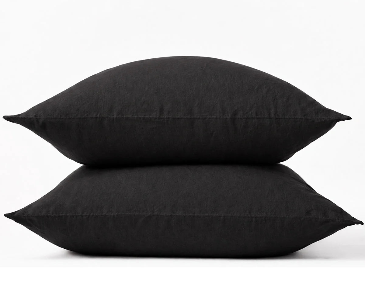 Stonewashed 100% Linen Pillowcases - Set of 2